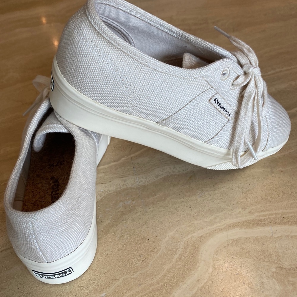 Superga White Canvas Sneakers